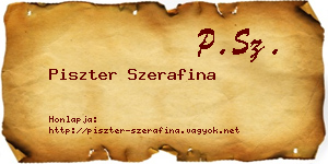 Piszter Szerafina névjegykártya
